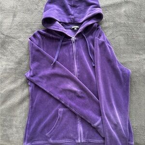 Purple Fleece Zip-Up Hoodie